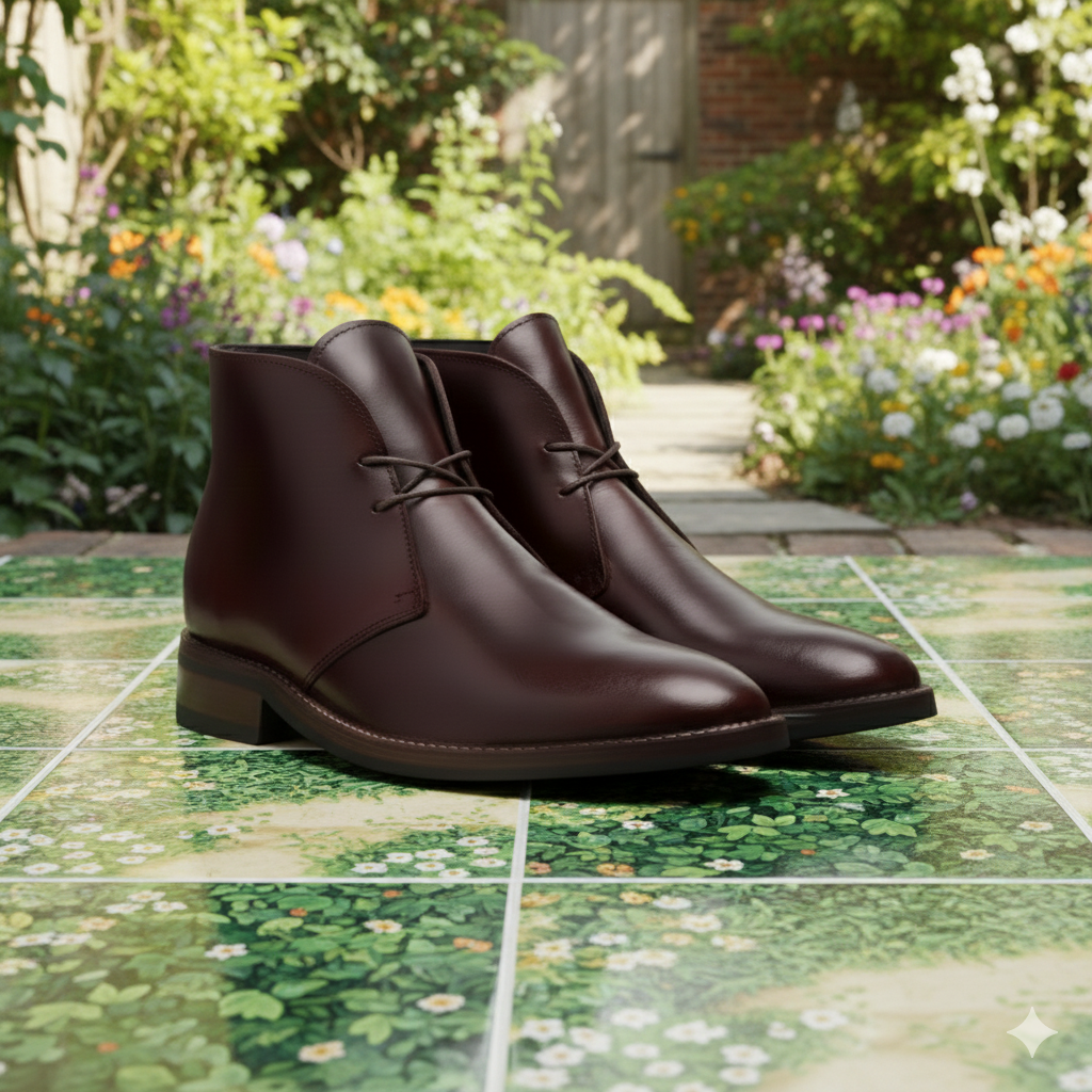 Handmade Brown Leather Chukka Boots for Men | Custom Ankle Boots | Classic Dress & Casual Leather Boots