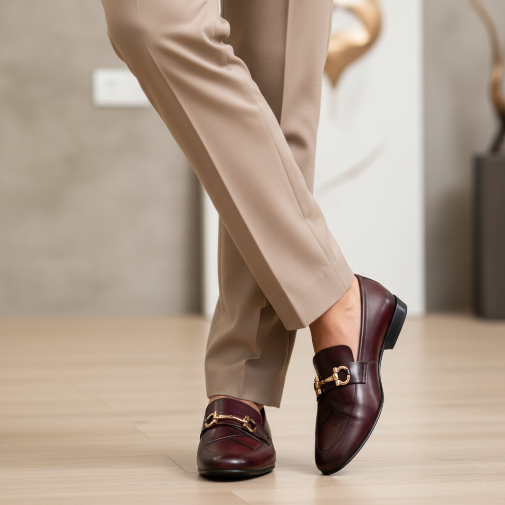 Handmade Burgundy Leather Loafers for Men | Luxury Metal Bit Shoes | Custom Dress Loafers | Premium Footwear