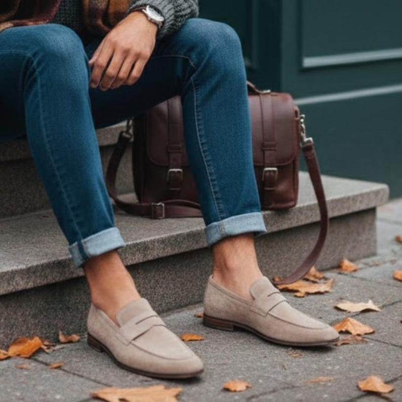 Men's Suede Loafers: Classic Formal Moccasins for Wedding
