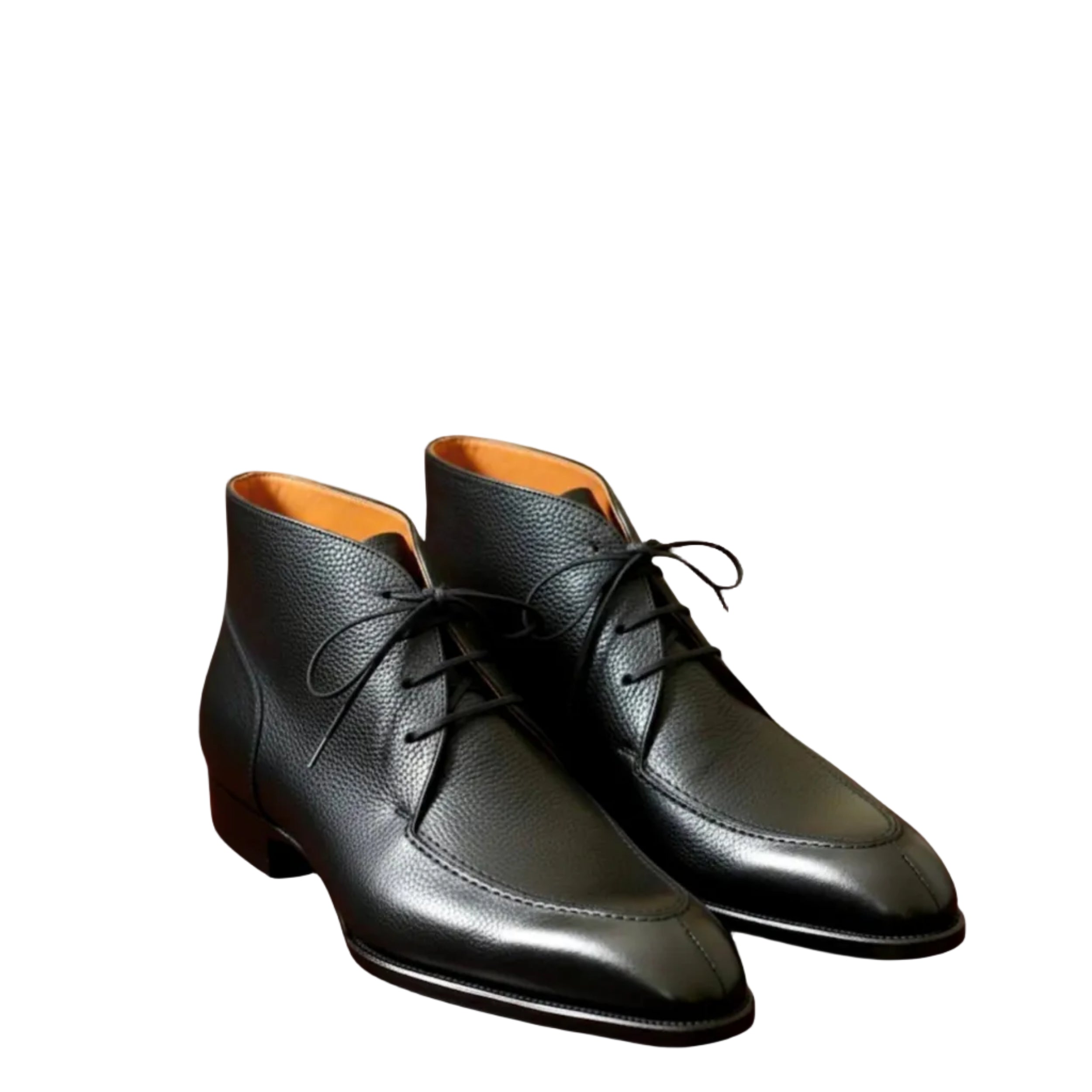 Handmade Black Leather Ankle Boots for Men | Custom Dress Boots | Premium Leather Shoes | SS Shoe Maker