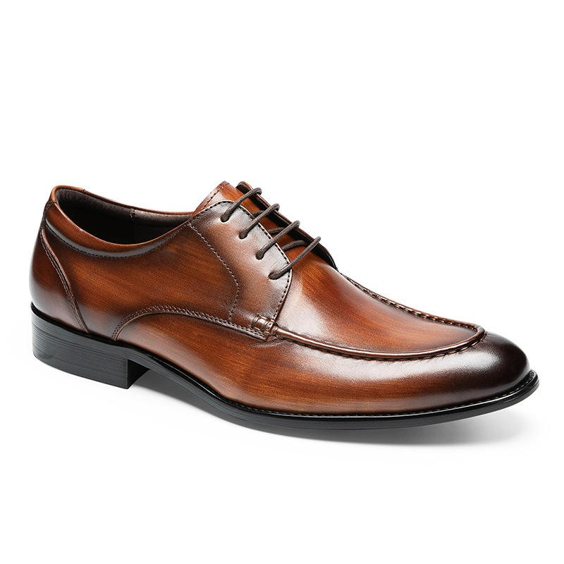 Genuine Leather Laces Formal Leather Round-toe High End Men's Shoes Luxury Leather Shoes
